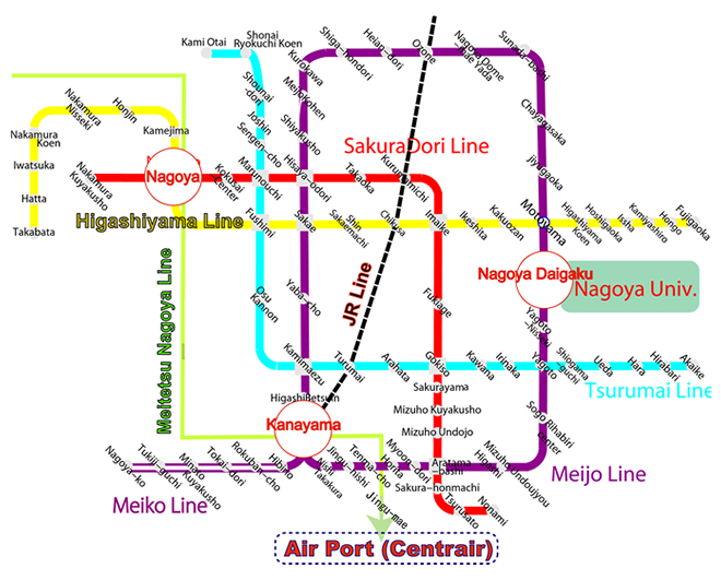 subway network of Nagoya