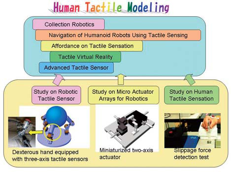 Figure : Scheme of our study on tactile sensation modeling