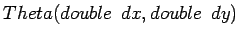 $Theta(double\hspace*{0.5zw}dx,double\hspace*{0.5zw}dy)$